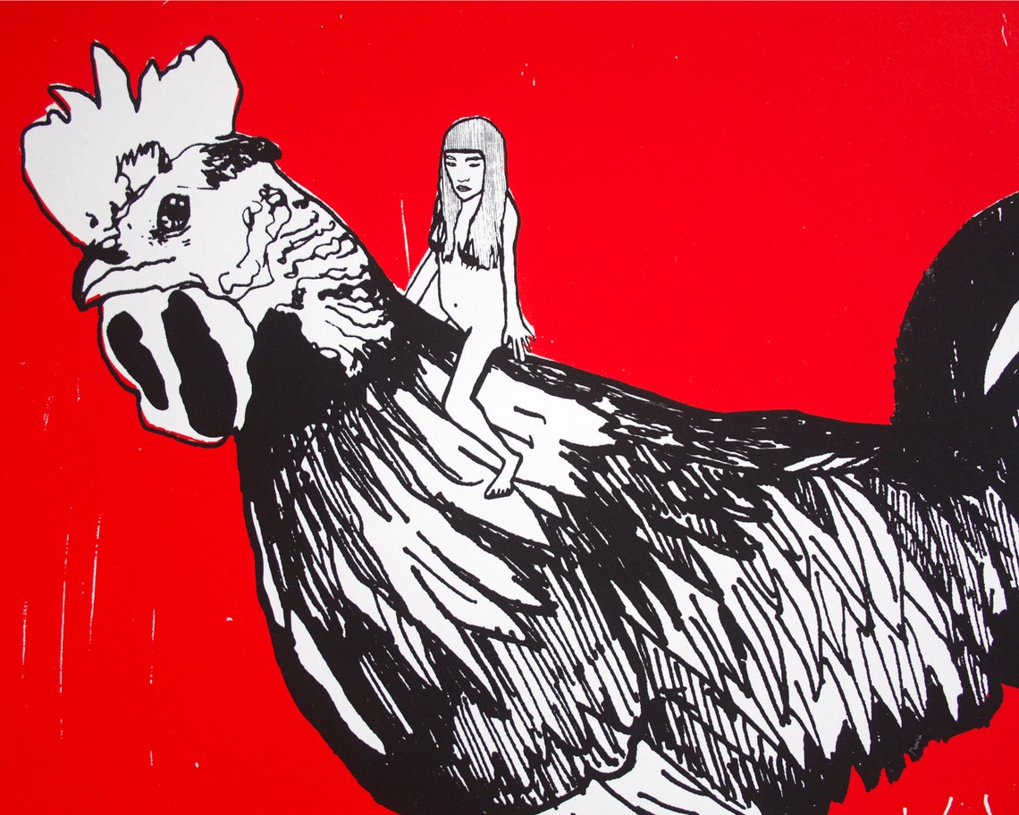 Contemporary Print Quirky Wall Art Limited Edition Screen Etsy