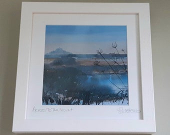 Framed St Michael's Mount Print: Cornish Watercolor Art