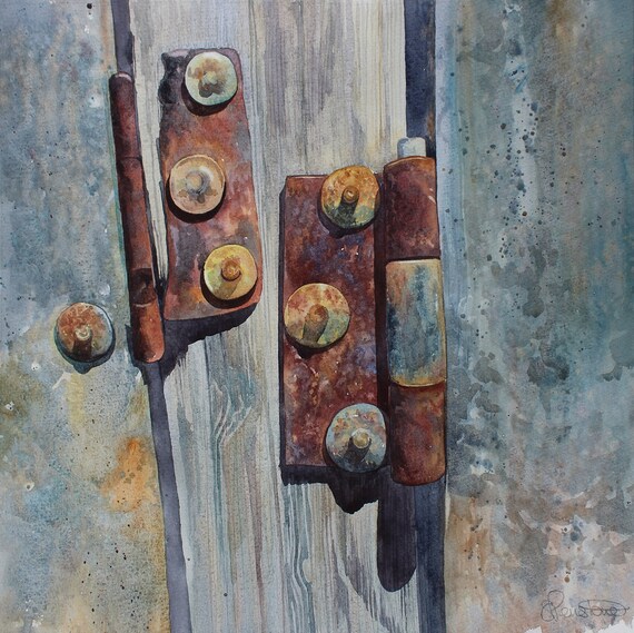 Painting Of Rust Original Abstract Watercolour Painting Of Etsy