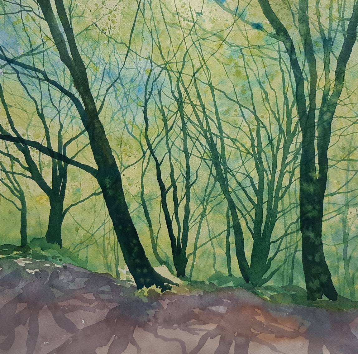 森の住人のために描いたツリー　水彩画 原画 Eng sub] Watercolor Tree Painting Easy Tutorial #3