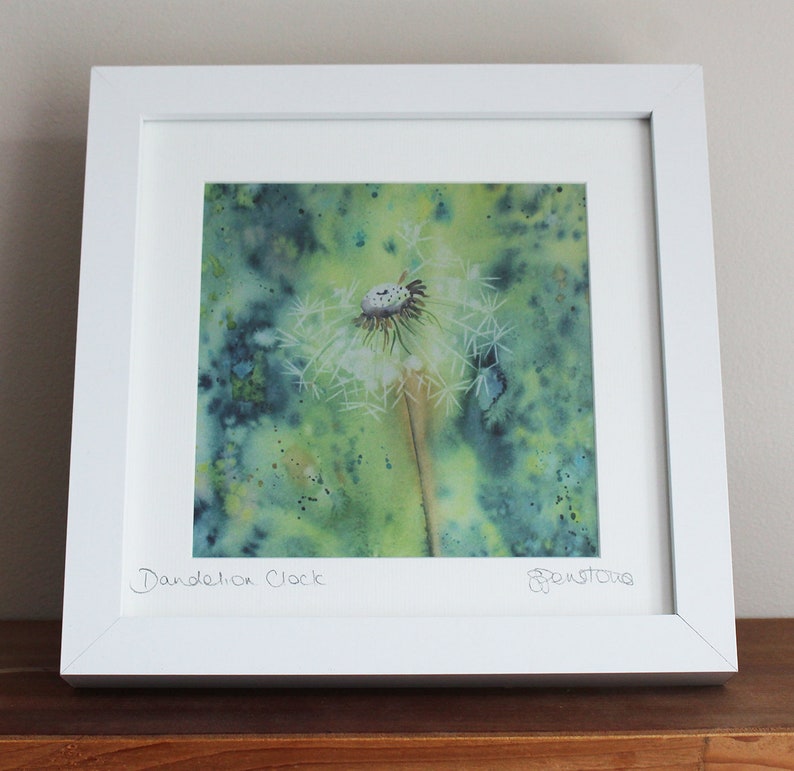 Framed Print of Dandelion Clock From an Original Watercolour Etsy