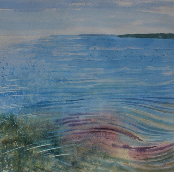 Verkauf Original Aquarell Landschaft Gemalde Von Cornwall Etsy