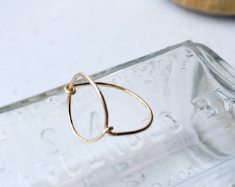 Open circle gold filled ring