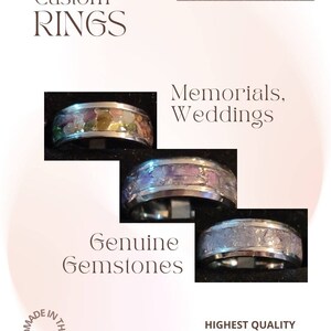 Custom memorial rings with gemstones image 10