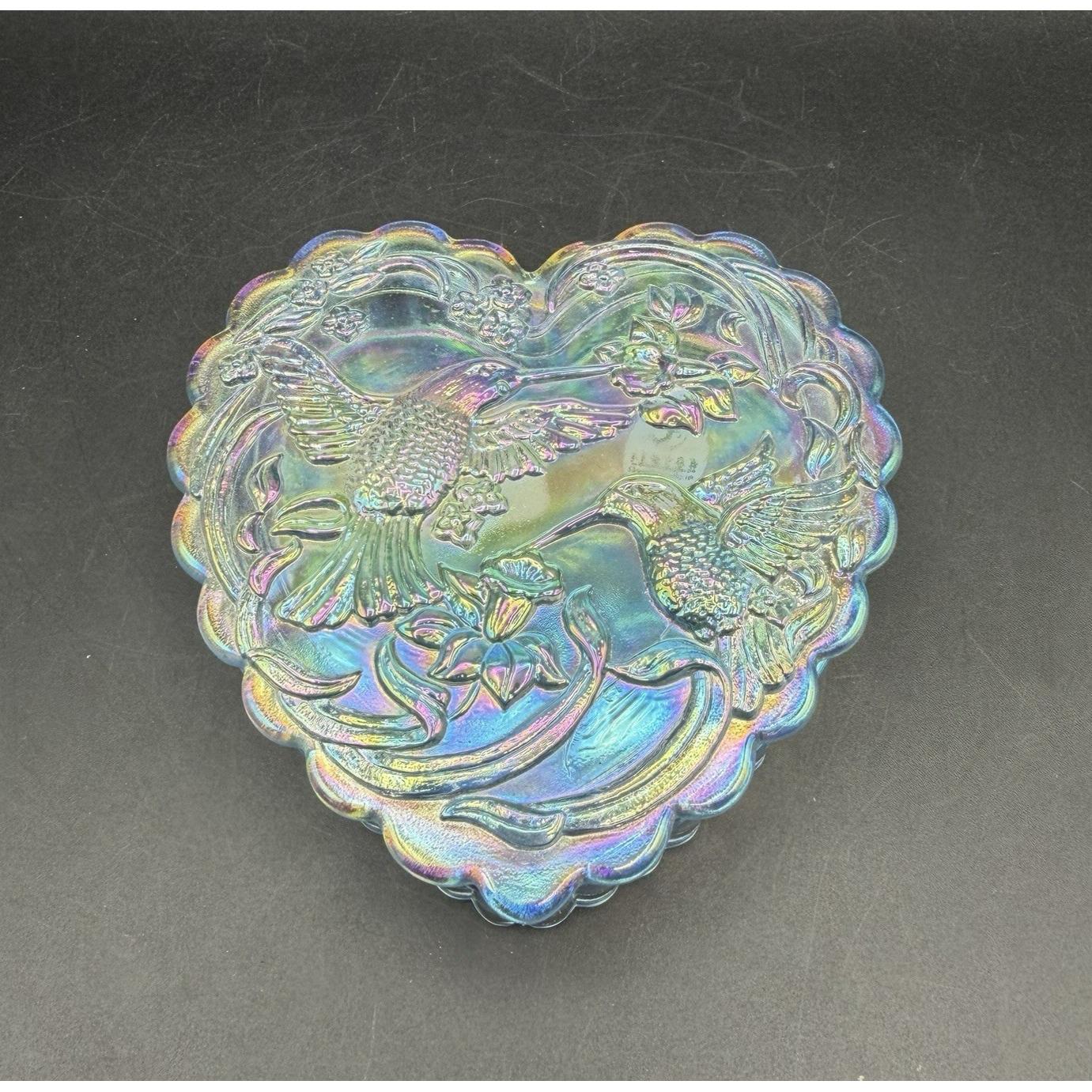 Fenton Blue Trinket Box - Etsy