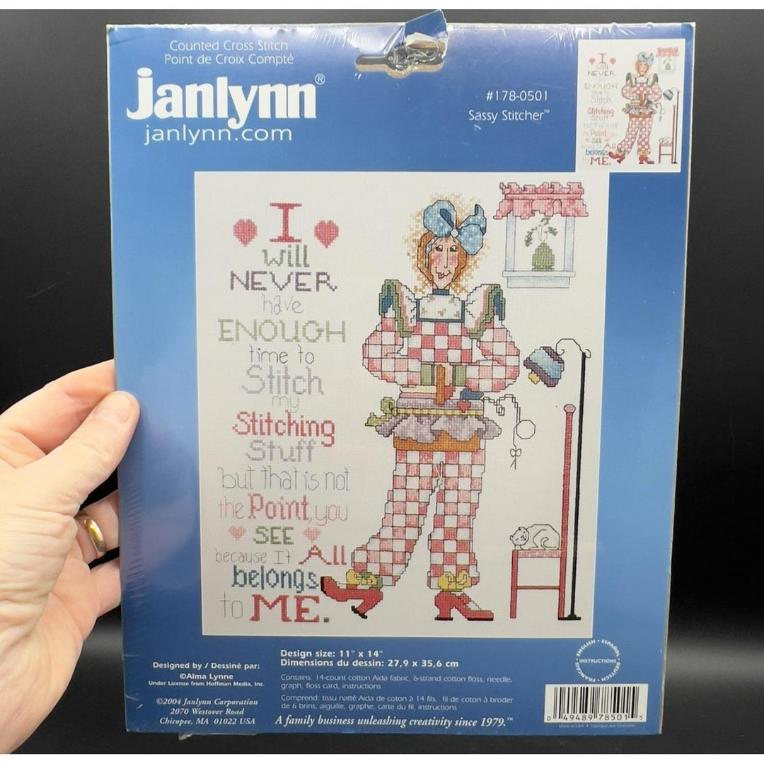 Janlynn Sassy Stitcher Counted Cross Stitch Kit #178-0501 2004 Sealed ...
