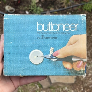 Buttoneer By Ronco As Seen On TV Kit Dennison Assorted Colors VTG