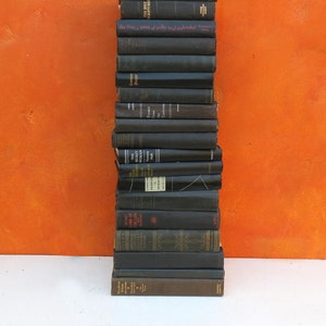 Vintage Black Book Collection. Lot Decorative vintage Black Hardcover Books. Black BOOK STACK. Black Book Bundle. Book Wedding. Photo prop