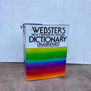 Vintage 1979 Websters New Twentieth Century Dictionary Unabridged second edition Deluxe Color XL LARGE Dictionary.
