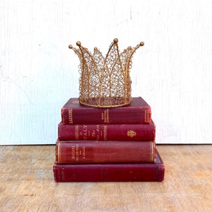 Lot Burgundy Book Stack. Decorative books. Antique books. Metallic Gold. Victorian Goth Dark Decor Shabby Farmhouse Vintage Burgundy Books.