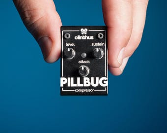 World's Smallest Guitar Effects Pedal – Olinthus Pillbug Compressor - Great Guitarist Gift!