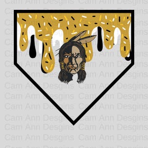 Raiders Drip, Gold, Black Mascot PNG Digital File