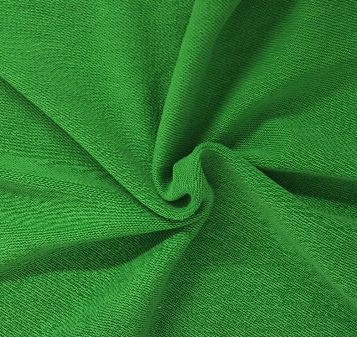 Cotton French Terry Knit Fabric by the Yard Lime Green 500GSM Etsy