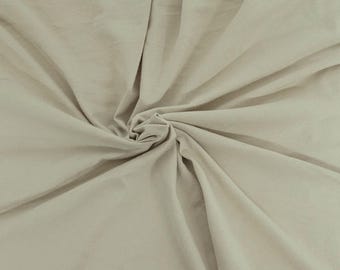Sand Cotton Fabric Jersey Knit by the Yard 150GSM 72" Width