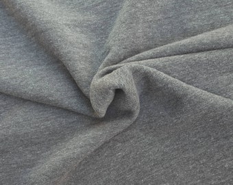 3 YARDS Lt. Charcoal Gray Tri Blend French Terry Knit Fabric 460GSM [Hoodie, Zip Up, Sweatpants, Loungewear, Bathrobe]