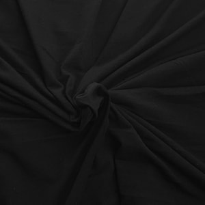 3/4 YD *** Black Supima Cotton Micro Modal Spandex Fabric Jersey Knit 4 Way Stretch