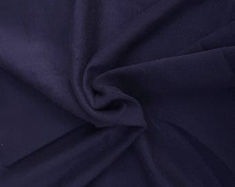 Navy Cotton Rib 1x1 Knit Fabric by Yard 11oz
