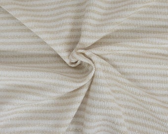 Holiday Sweater Knit Fabric by the Yard Yarn Dye Stripe with Gold Lurex Yarn