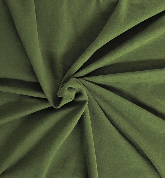 Dark Green Solid Knitted Lycra Fabric