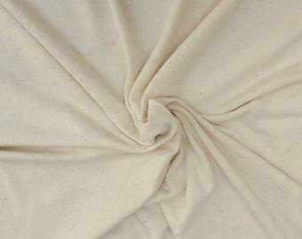 Natural Linen Cotton Jersey Knit Fabric By the Yard & Wholesale 130GSM 52"Wide [Shirt, Tanks, Pant, Nightgown, Undergarment]