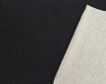 Black Sweatshirt Fleece Knit Fabric by the Yard & Wholesale | Cotton Blend | 280GSM [Zip Up, Hoodie, Joggers, Hat]
