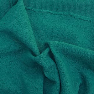 Light Teal Cotton Knit Fabric by the Yard Double Crepe Heavy Weight 9 ...