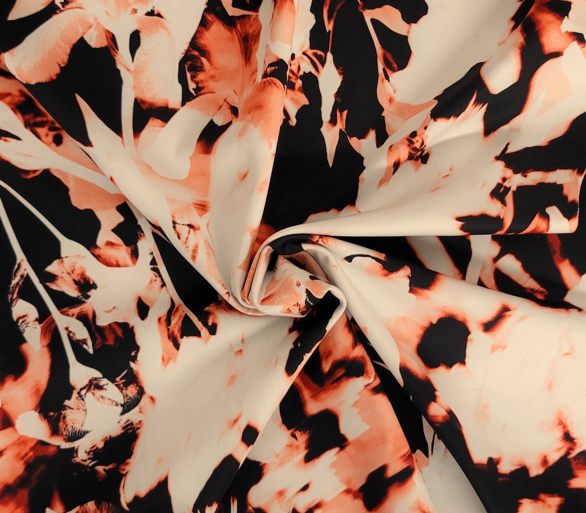 Fire Print Polyamide / Nylon Blend Spandex Activewear Performance Knit  Fabric by the Yard 4 Way Stretch 