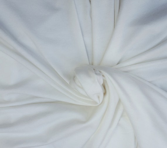 White - Organic Cotton/Spandex Jersey Knit Fabric — CLOTH STORY