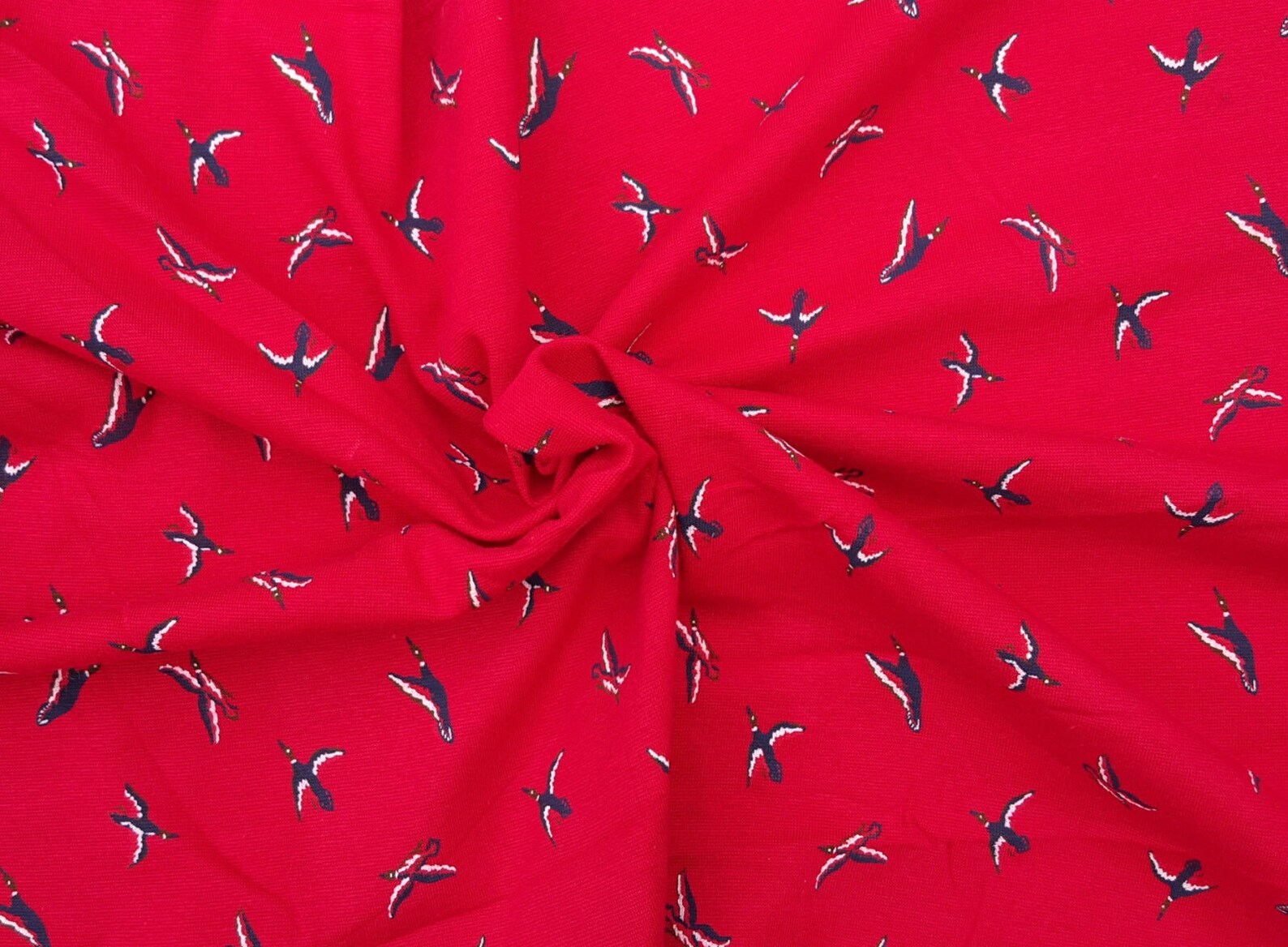 Novelty Cotton Spandex Fabric Duck Print on Red by the Yard - Etsy