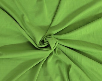 1 YD Wasabi Nylon Spandex 1x1 Rib Knit Fabric Yard 4 Way Stretch