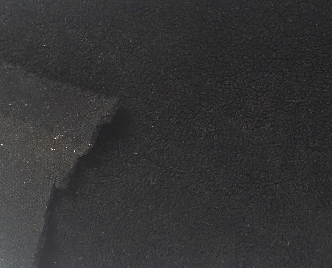 Black Sherpa Fleece Knit Fabric by the Yard blanket Lining Etsy