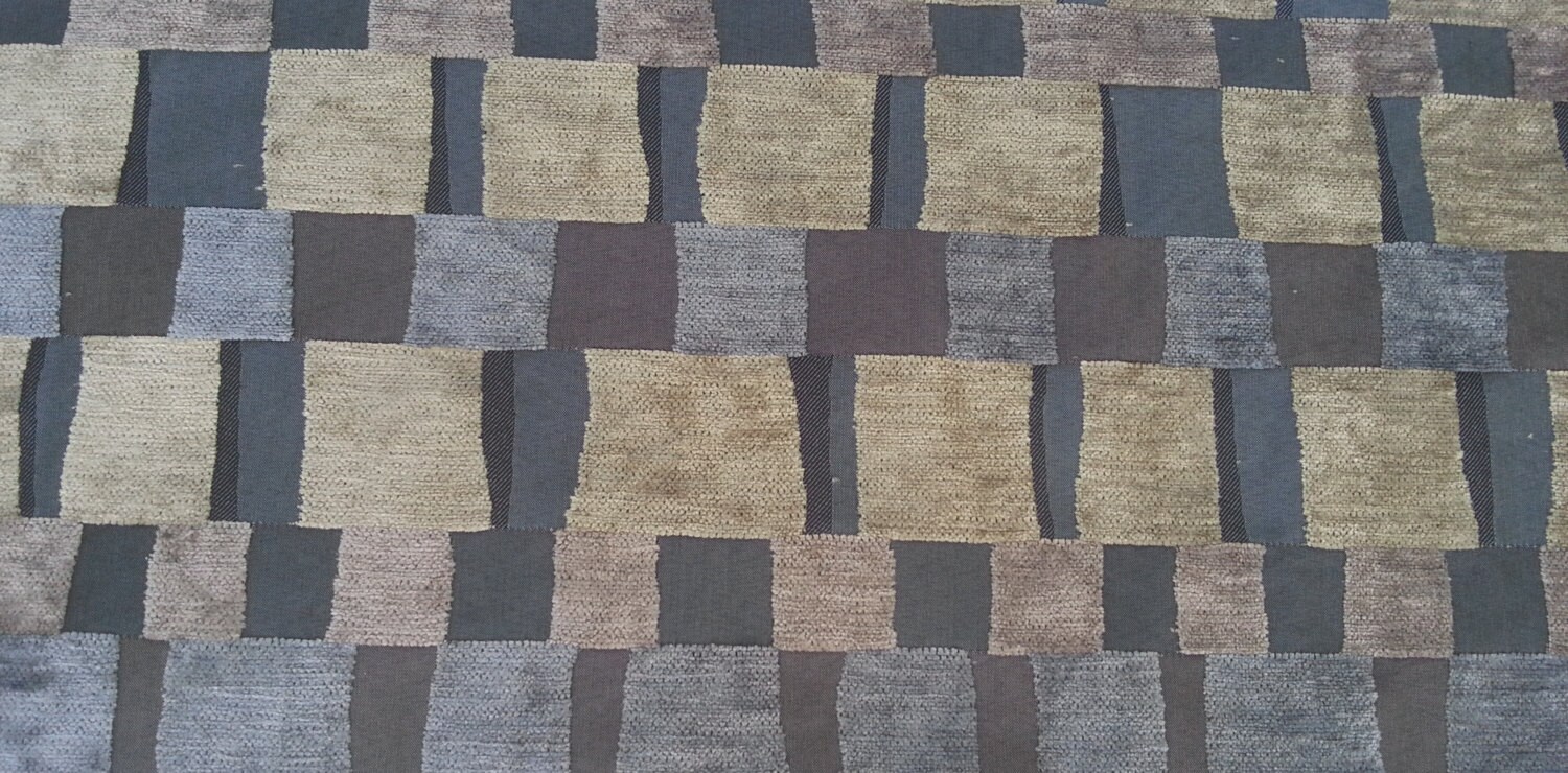 Geometric Modern Squares Upholstery Drapery Fabric by the Yard Etsy