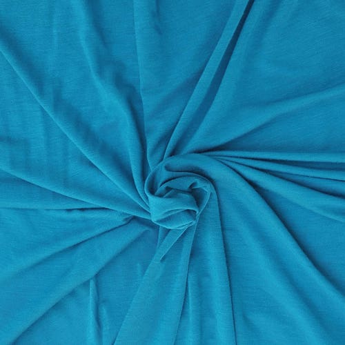 Hemp Spandex Jersey Knit Fabric by the Yard Blue 4 Way Stretch Etsy