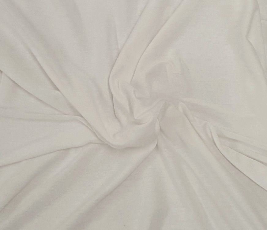 Lenzing Modal Spandex Jersey Knit Fabric by the Yard off White