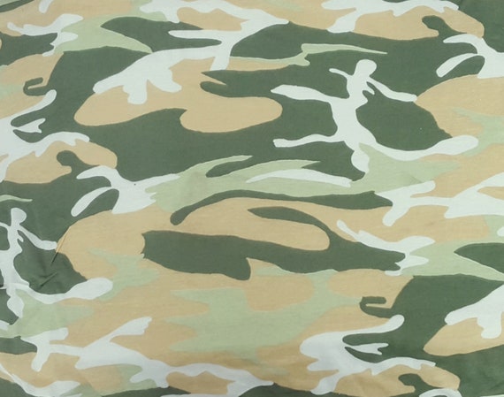 Camouflage Printed Lightweight Stretch Rayon Jersey Knit - Green/Brown –  Fabrics & Fabrics