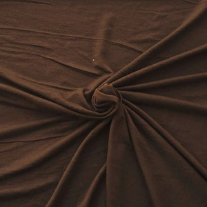 2 YARDS Coffee Bean Micro Modal Spandex Fabric Jersey Knit 4 Way Stretch