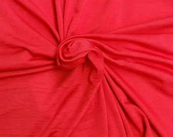 Tejido de punto jersey de modal y spandex Pea Poppy, cortado a medida, elástico en 4 direcciones [Ropa de estar por casa, ropa de bebé, sujetadores sin aros, pijamas, sábanas, turbantes]