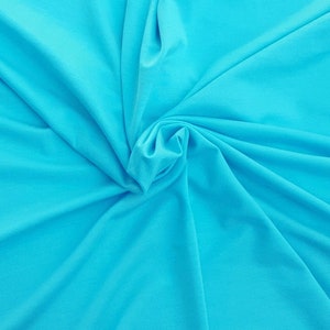 3/4 YD Aqua Micro Modal Spandex Fabric Jersey Knit 4 Way Stretch