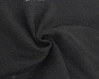 Heavyweight 100% Wool Fabric Black | 440GSM | Milled in USA [Overcoats, Suiting, Scarves, Blanket, Upholstery]