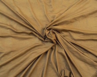Modal Rayon Wool Fabric by the Yard Jersey Knit Fabric Desert Sand