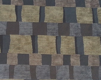 Geometric Modern Squares Upholstery Drapery Fabric by the Yard 56" W REF #15  Upholstery Fabric By the Yard