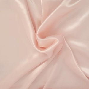 100% Silk Charmeuse Fabric by the Yard Blush