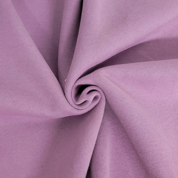 Lavender Cotton Blend Sweatshirt Fleece Knit Fabric by the Yard 300GSM 75"Wide