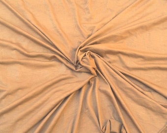 Modal Rayon Wool Fabric by the Yard Jersey Knit Fabric Peach