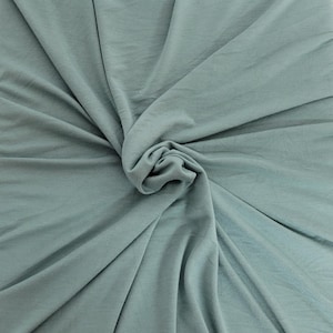 3 YARDS Sage Bamboo Spandex Fabric Jersey Knit [Maternity Dress, Loungewear, Baby Apparel, Crib Sheets]
