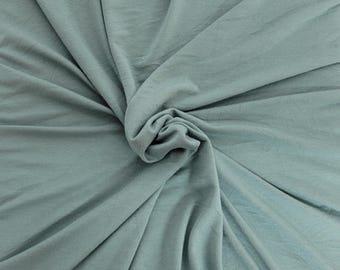 Sage Bamboo Spandex Fabric Jersey Knit by the Yard & Wholesale [Maternity Dress, Loungewear, Baby Apparel, Crib Sheets]