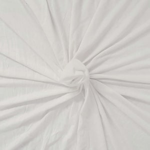 White Siro Micro Modal Spandex Fabric Jersey Knit By The Yard 4 Way Stretch 150GSM