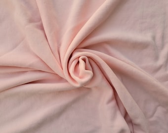 100% Pre Washed Cotton French Terry Knit Fabric by the Yard Baby Pink 360GSM [Hoodie, Zip Up, Sweatpants, Loungewear, Bathrobe]
