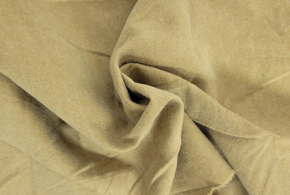 Brushed 100% Cotton Twill Fabric by the Yard Stressed Khaki