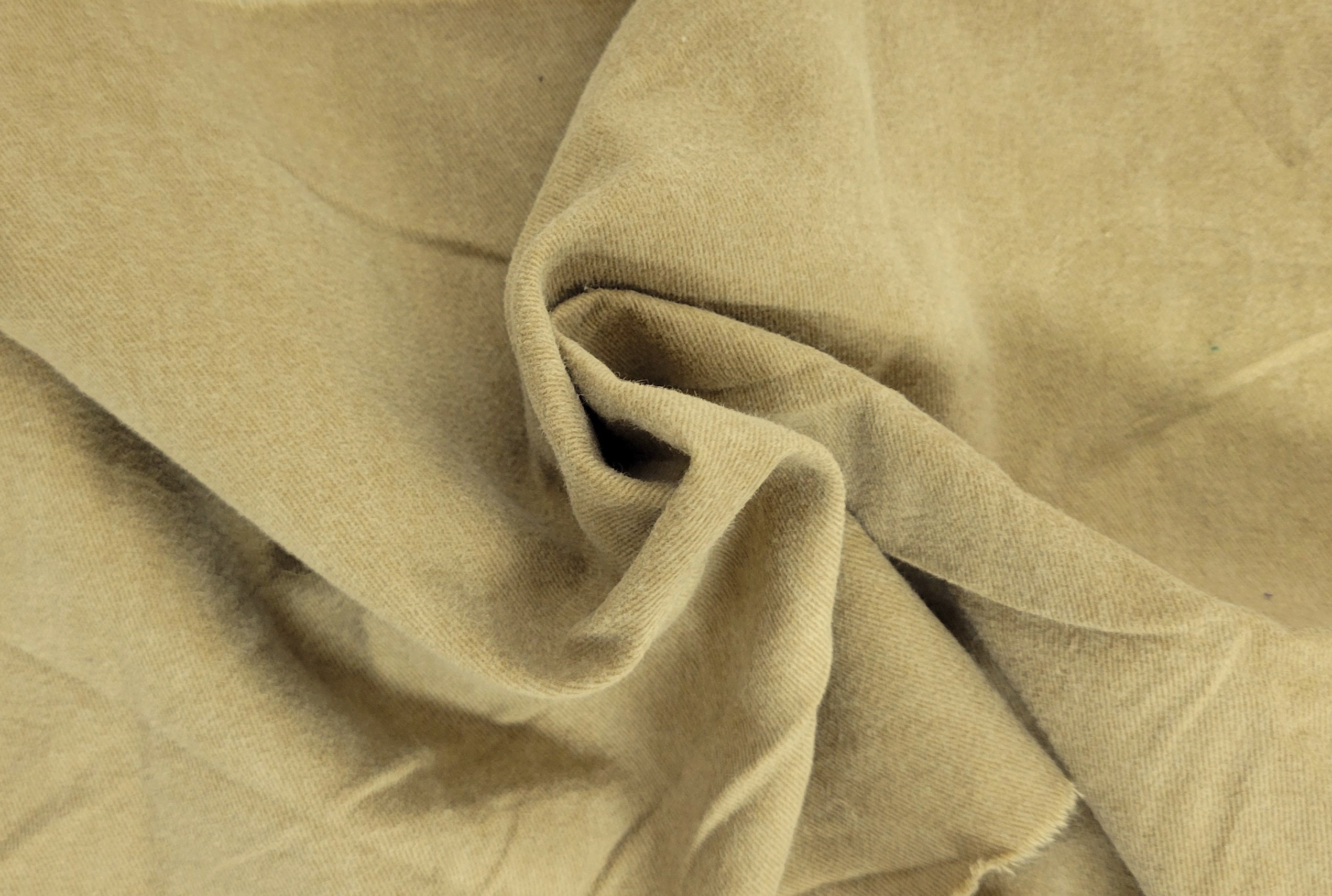 Ivy Green Cotton Twill Spandex Fabric 4 Way Stretch Fabric by the Yard 